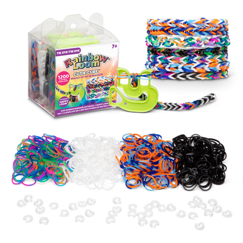 Tie Dye Changing Rubber Band Cutie Cube 1200pcs