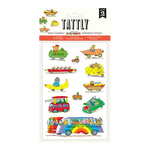 Things That Go Richard Scarry Tattoo Sheet