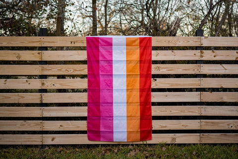 Lesbian Pride Flag: (M) 2ft x 3ft Single Sided