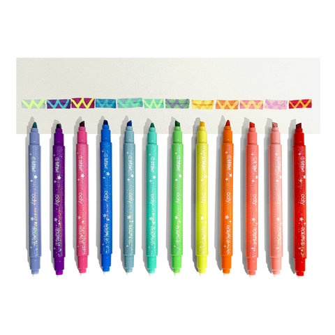 Switch-Eroo Sparkle Glittery Color Changing Markers- 12 pc