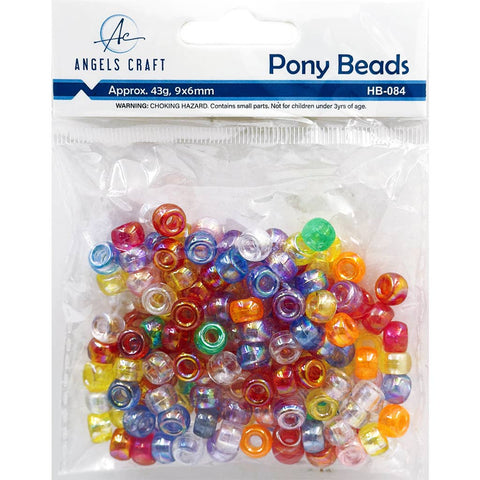 Pony Beads, 6x9mm