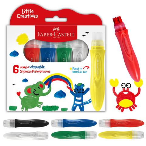 Little Creatives Jumbo Squeezing Paintbrush 6 Ct