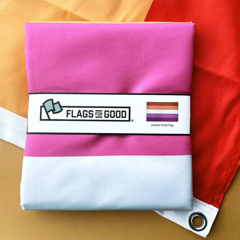 Lesbian Pride Flag: (M) 2ft x 3ft Single Sided