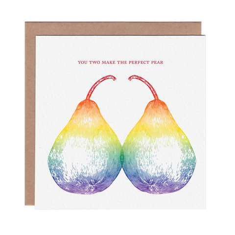 You Two Make the Perfect Pear Wedding Greeting Card