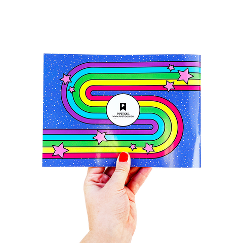 Retro Rainbow Sticker Collector