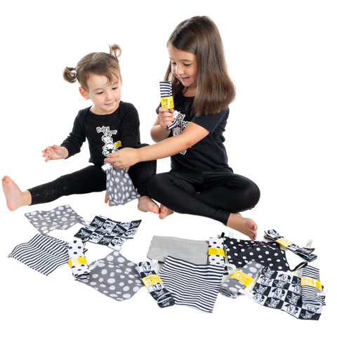 White & Black Dots Baby Paper with loop