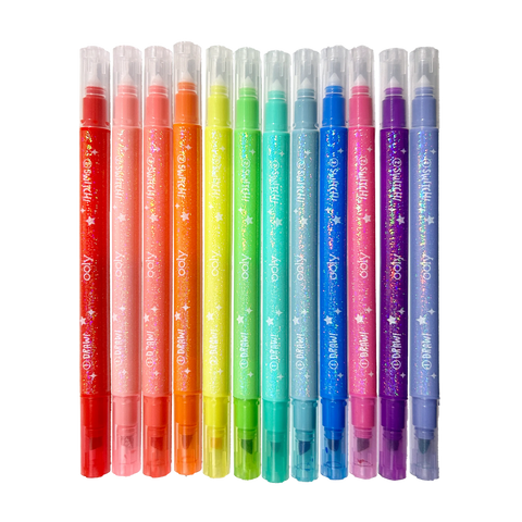 Switch-Eroo Sparkle Glittery Color Changing Markers- 12 pc