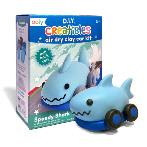 Creatibles Mini Air Dry Clay Car Kit - Speedy Shark