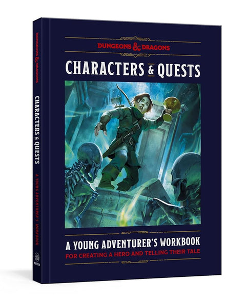 Characters & Quests (Dungeons & Dragons): A Young Adventurer's Workbook for Creating a Hero and Telling Their Tale (Dungeons & Dragons Young Adventurer's Guides) cover image