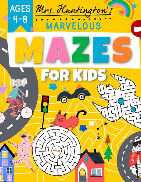 Marvelous Mazes for Kids Ages 4-8: Maze Activity Variety Puzzle Book (Kids Activity Books) cover image