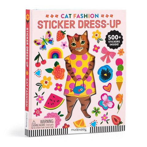 Cat Fashion Sticker Dress-Up Book cover image