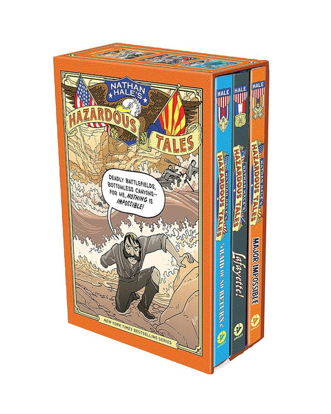 Nathan Hale's Hazardous Tales Third 3-Book Box Set: A Graphic Novel Collection cover image