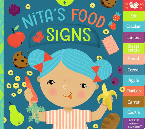 Nita's Food Signs: An Interactive ASL Board Book (Little Hands Signing) cover image