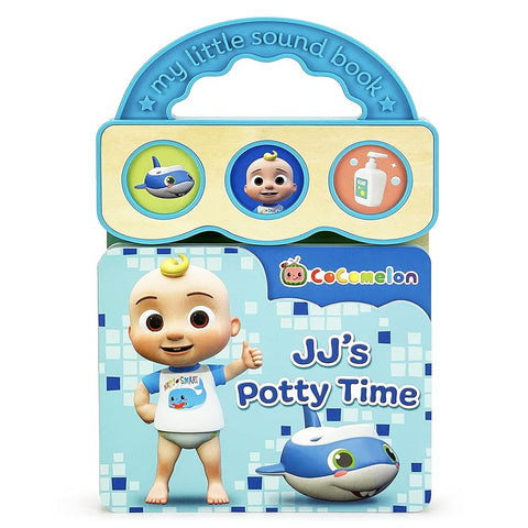 Cocomelon JJ's Potty Time 3-Button Potty Training Sound Board Book cover image