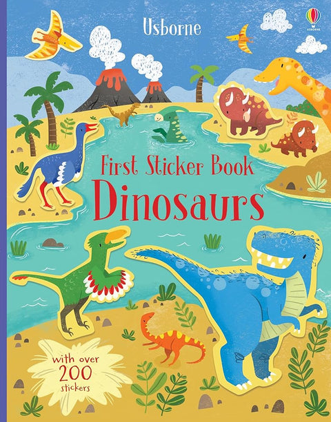 First Sticker Book Dinosaurs: A Delightful Sticker Activity Book Showcasing Prehistoric Dinosaurs (First Sticker Books) cover image