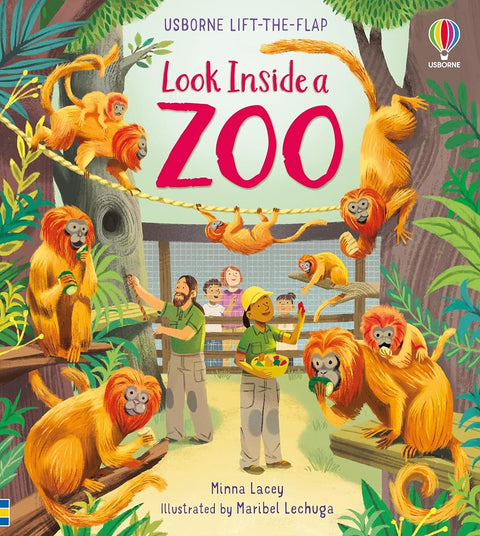 Look Inside a Zoo: An Illustrated Lift-the-Flap Book About Zoo Life and Behind-the-Scenes Animal Care for Kids (Ages 5-7) cover image