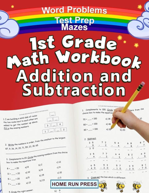 1st Grade Math Workbook Addition and Subtraction: Grade 1 Workbooks, Math Books for 1st Graders, Ages 4-8 cover image