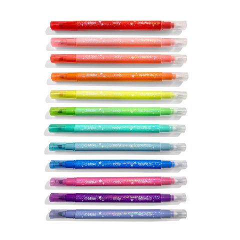 Switch-Eroo Sparkle Glittery Color Changing Markers- 12 pc