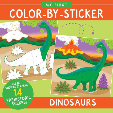 My First Color-By-Sticker Book: Dinosaurs