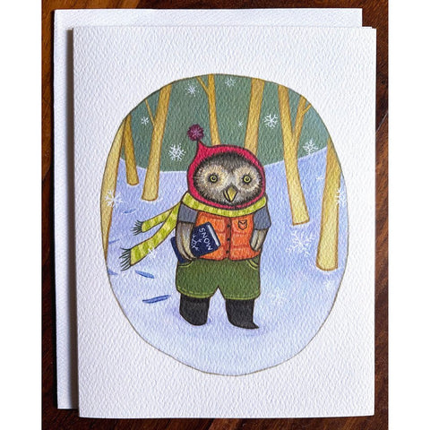 Owl in the Snow Card