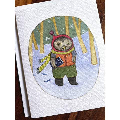 Owl in the Snow Card