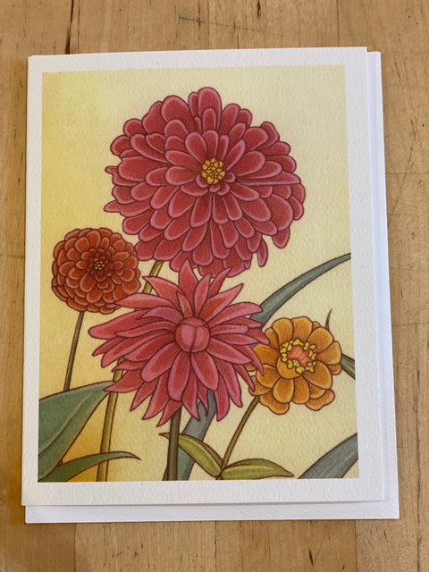 Pink Flowers Card