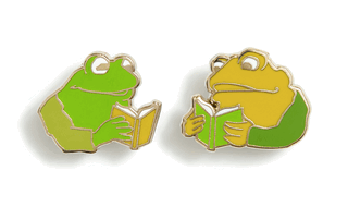 Frog and Toad Enamel Pins Set