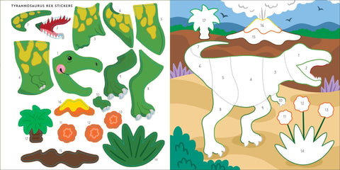 My First Color-By-Sticker Book: Dinosaurs