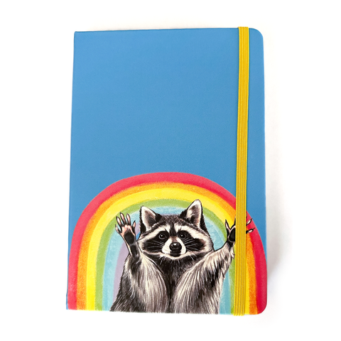 Rainbow Raccoon Pride A5 Hardcover Journal