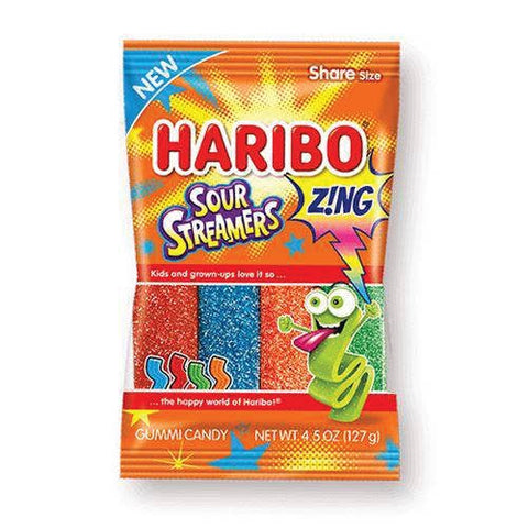 Haribo Zing Sour Streamers, 4.5oz