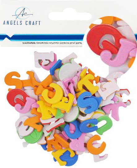 Foam letter and numbers, 0.87-in (2cm)