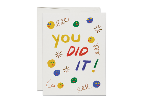 Smiley Faces congratulations greeting card