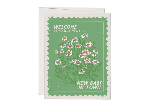 Welcome To the Wild World/ New Baby in Town card