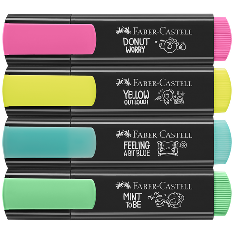 Highlighters, Neon Graffiti Package - Wallet of 4