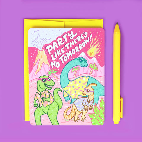 Turtle's Soup | Party Like There's No Tomorrow Dinosaur Birthday Card
