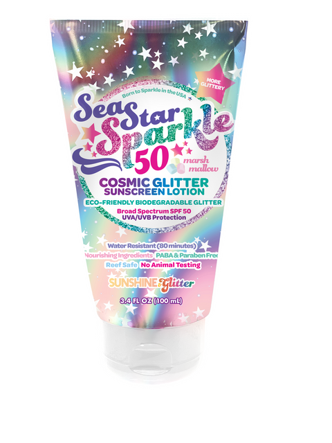 Sea Star Sparkle Cosmic Stardust SPF 50 Glitter Sunscreen | Sunshine & Glitter