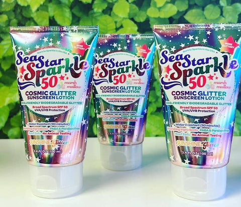 Sea Star Sparkle Cosmic Stardust SPF 50 Glitter Sunscreen | Sunshine & Glitter