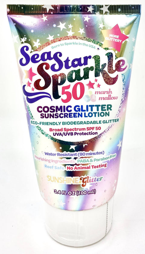 Sea Star Sparkle Cosmic Stardust SPF 50 Glitter Sunscreen | Sunshine & Glitter