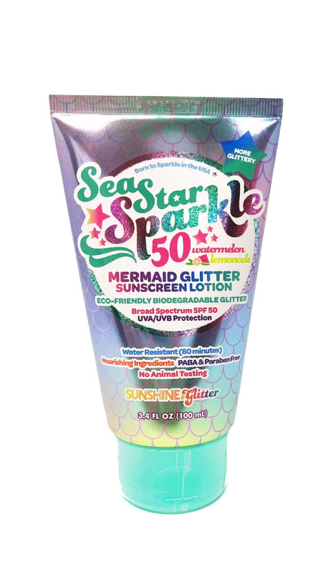 Sea Star Sparkle Mermaid SPF 50 Glitter Sunscreen | Sunshine & Glitter
