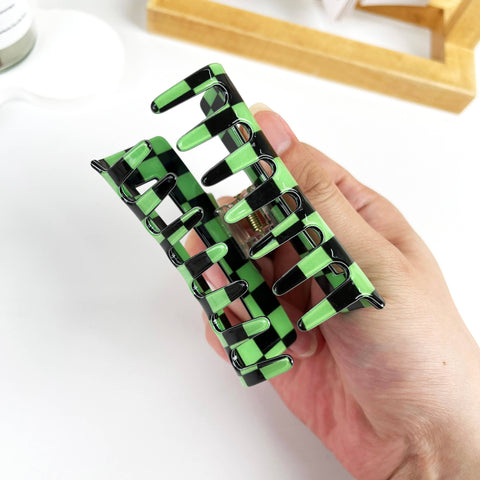 Checkerboard Hair Clip: Green | mildstyles