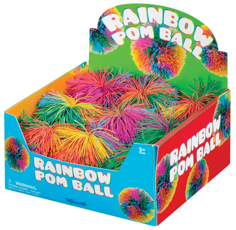 Toysmith | Rainbow Pom Ball