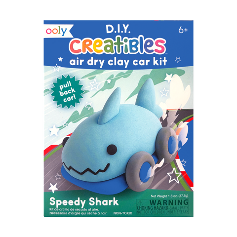 Creatibles Mini Air Dry Clay Car Kit - Speedy Shark
