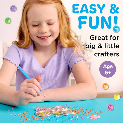 Bubble Gems Super Sticker Diamond Painting Kits for Kids: Rainbow