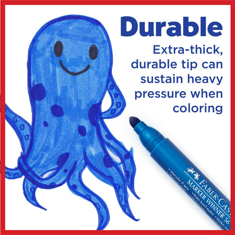 12 Jumbo Broadline Markers for Kids in Vibrant Colors