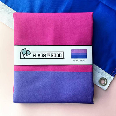 Bisexual (Bi) Pride Flag: (M) 2ft x 3ft Single-Sided with Grommets