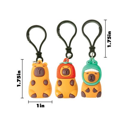 Capybara BAckpack Buddy Keychain