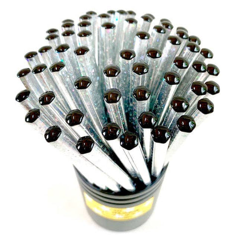Silver Hologram Hex Hb Pencil