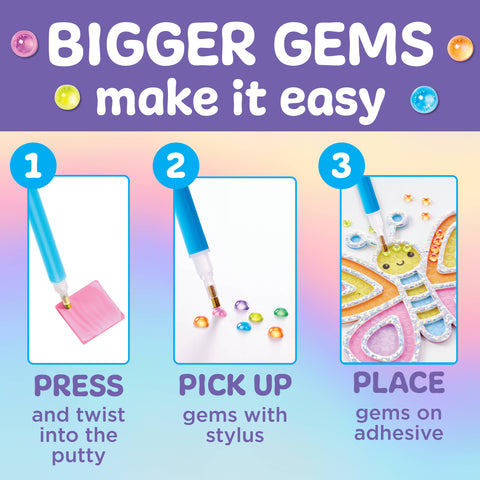 Bubble Gems Super Sticker Diamond Painting Kits for Kids: Bubble Tea
