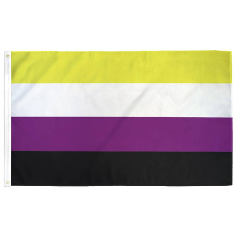 Non-binary Pride Flag: (M) 2ft x 3ft Single-Sided with Grommets