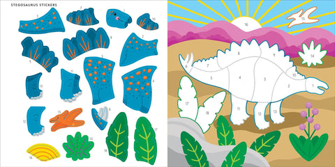 My First Color-By-Sticker Book: Dinosaurs